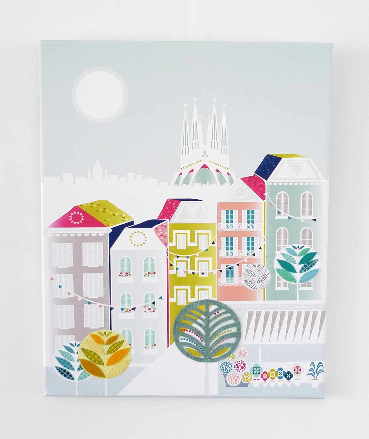 Barcelona - Canvas, Textiles, Print