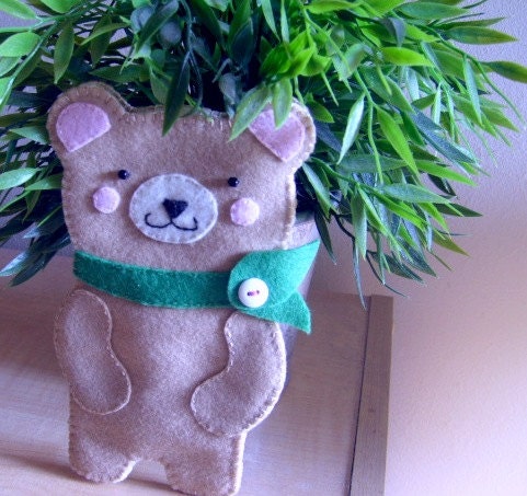 New design for iphone ipod cell phone bear  felt case