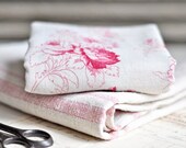RESERVED antique french floral fabric