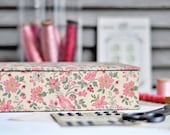 vintage french fabric-covered box