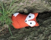 Hand Stitched Red Fox Wool Felt Softie