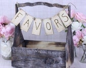 Rustic Basket With Favors Banner Sign Country Wedding Decor Barn Chic (Item Number 130028)