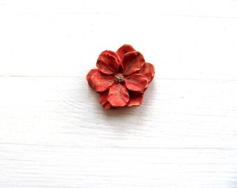 Ceramic Flower---Red