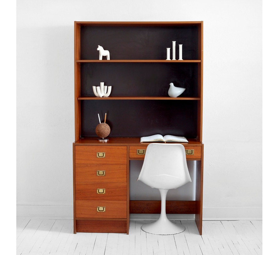 Mid Century Danish Teak Office Desk - Modern, Wood, Eames, Retro, Denmark