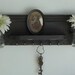 New Item....Soft Black Wood Jewelry Shelf...Key Hooks...Mason Jar..Made to Order in Your Choice of Color