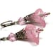 Pink Flower Earrings, Lucite Flowers, Swarovski Crystal, Vintage Style, Romantic Jewelry, Bridesmaids Gift, Womens Accessories, For Her