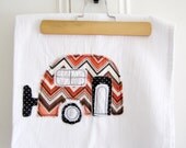 Appliqued Tea Towel Caravan Design - 100% Cotton
