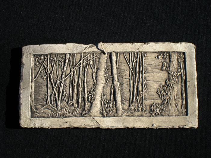 Trees and Woods Ceramic Pottery Porcelain Relief Tile
