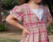 Pink plaid blouse
