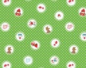 Little Red Riding Hood by Tasha Noel for Riley Blake, Scallops in Green, 1/2 Yard