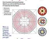 Plum Easy, Folded Star, Hot Pad Potholder, 3 Interfacing Templates
