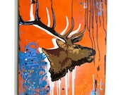 Pop art Antlers ELK original by KCJO