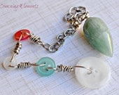 Green Aventurine and Buttons Pendulum