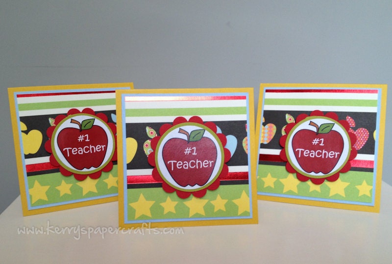 Set of 3 Teacher Thank You Mini Cards