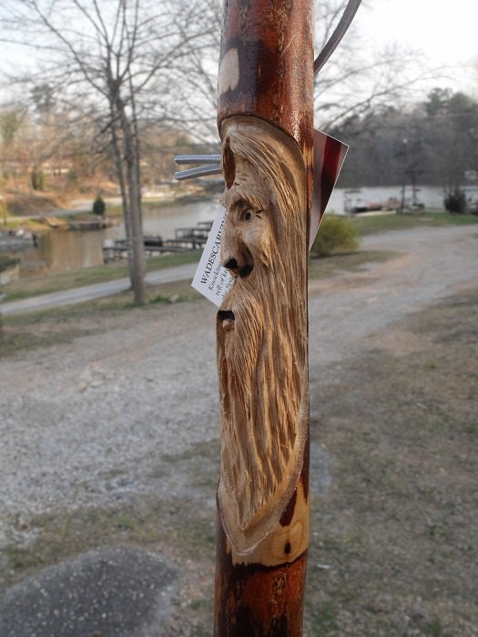 125 Carved Morel Mushroom Wood Spirit Hunting by Wadescarvings