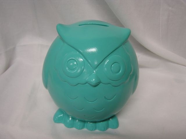 Baby Owl Bank Turquoise