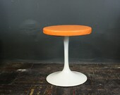 Orange Mid Century Tulip Pedastal Stool