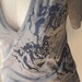 Gray V Neck T Shirt....Vintage Roses by Blonde Peacock