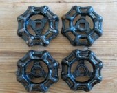 vintage faucet handles, garden faucet handles, valve handles, spigot handles, faucet knobs, black, group 160