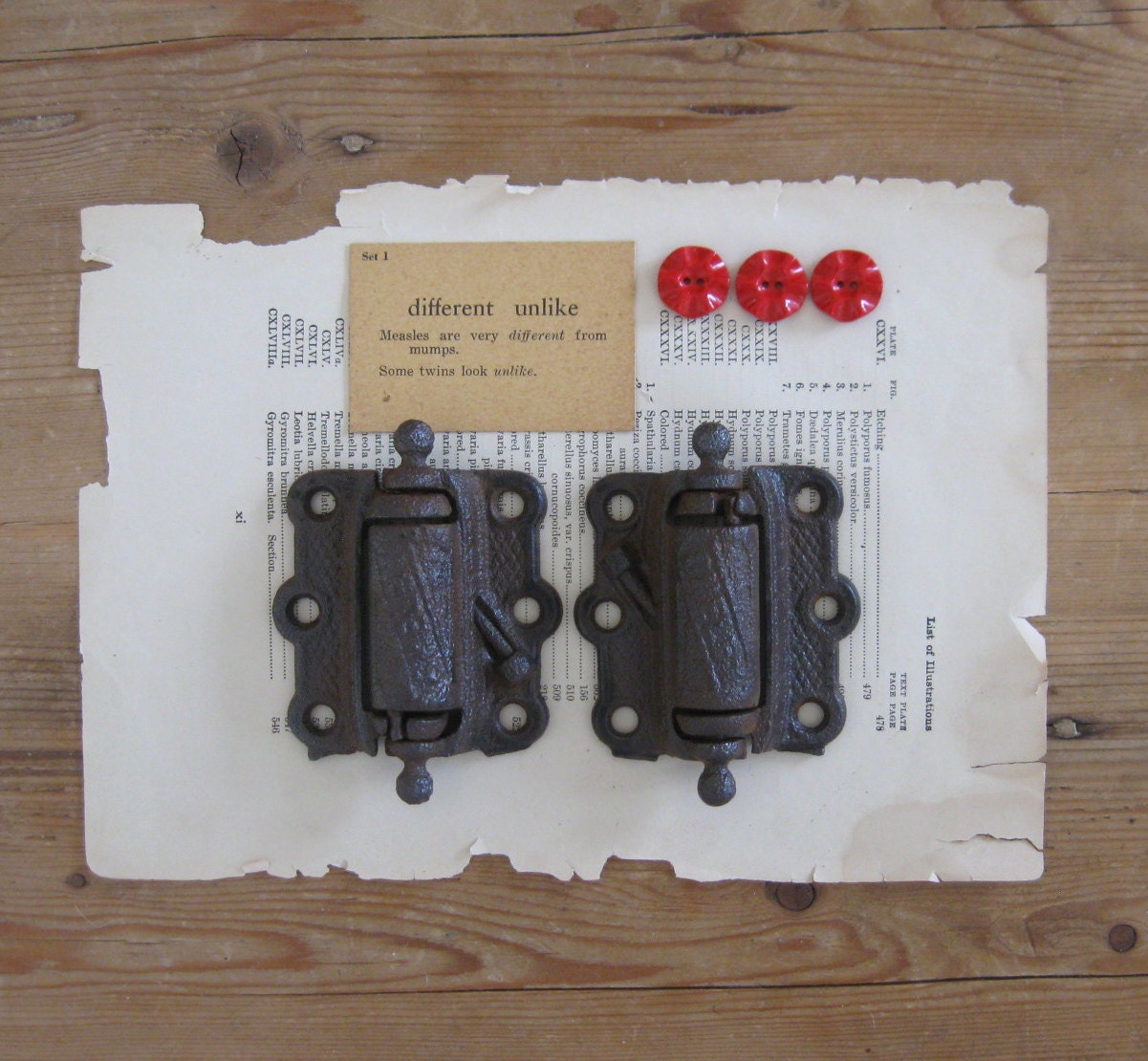 2 vintage hinges, screen door hinges, 1800's hardware, vintage hardware, mixed media supplies, artist supplies, assemblage supplies