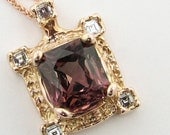 Craftsman Pendant, Tourmaline and Rose Gold