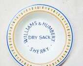 Vintage. Vintage Decor. Vintage Industrial Bowl. English Pub . Advertising Williams & Humbert Dry Sack Sherry