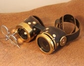 Steampunk goggle with IRIS APERTURE and magnifier stem