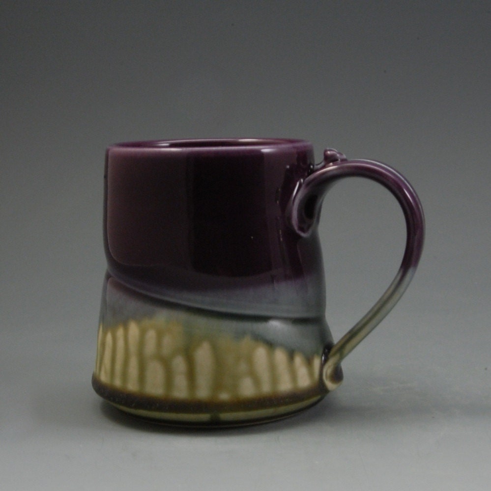 Purple Handmade Pottery Mug Porcelain by Mark Hudak