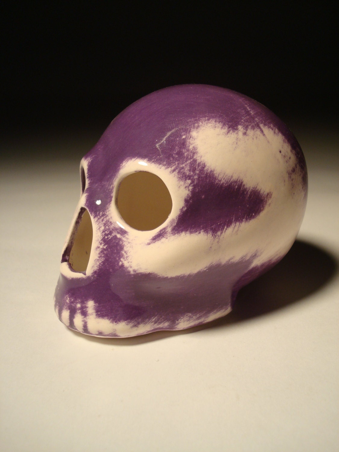 Distressed Purple Skull