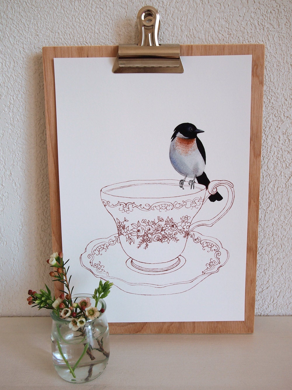 teacup print - art print digital