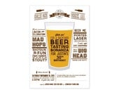 PRINTABLE Beer Tasting Party invitation