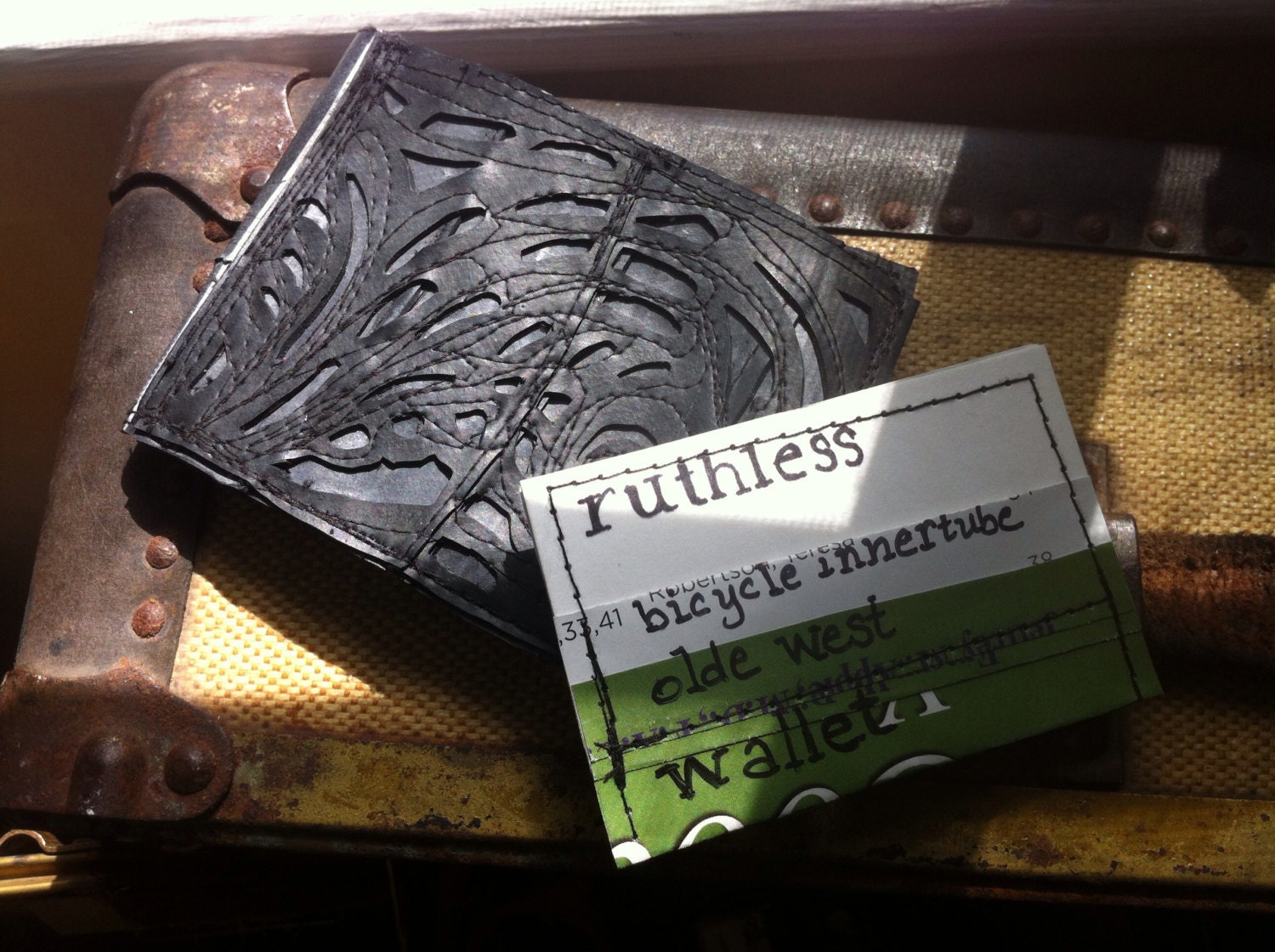 Bicycle inner tube "olde west" wallet