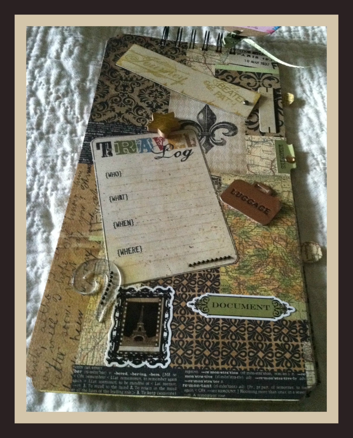 Premade Scrapbook/Album Travel Log
