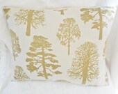 Beige tree Pillow cover champagne, khaki, taupe, unique cushion slip, 12x16 inches