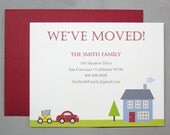 Custom Personalized We've Moved Announcement A2 Flat Note Cards (Set of 10)