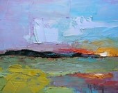 Small Abstract Painting, contemporary art, Modern art, 6x8 abstract, "Hues"