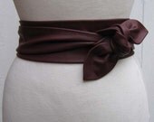 Plum burgundy leather petal wrap belt
