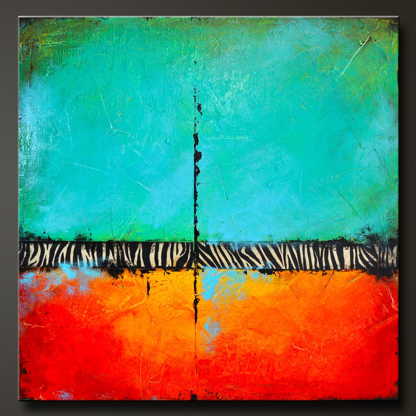 In The Wild - 24 x 24 - Abstract Acrylic Painting - Contemporary Wall Art