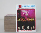 Vintage Star Trek Movie Cards, Topps 1970s - Captain Kirk, Spock, sci fi, for men, space, galaxy, instant collection, pop culture