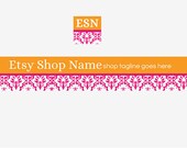 Banner and Avatar Set  - Boutique Damask 5 - Etsy Banners - 2 Piece Set