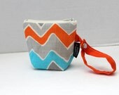 BagEnvy Handbags' Pacifier Pouch - In Zig Zag in Mandarin - Or Custom Made To Match your Diaper Bag