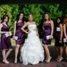 Chevron Bridesmaid Clutches Set of 6 - Grey Chevron Choose Your Lining Color