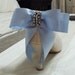 CUSTOM order for Laurie White - Baby Blue Satin Bow Heel Clips