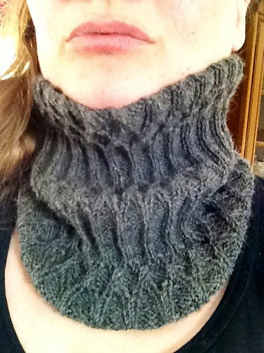 Metallurgy unisex cowl knitting  Pattern  by Nin Leavitt Designs
