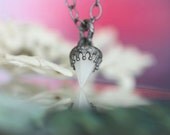 White Moonstone In Oxidized Sterling Silver Necklace - Ready To Ship