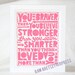 You Are Braver than You Believe, Wall Art, Raw Art Letterpress Typography Poster, Nursery Art Print, Graduation, Get Well
