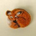 Sleepy Red Fox, Needle Felted Small Fox