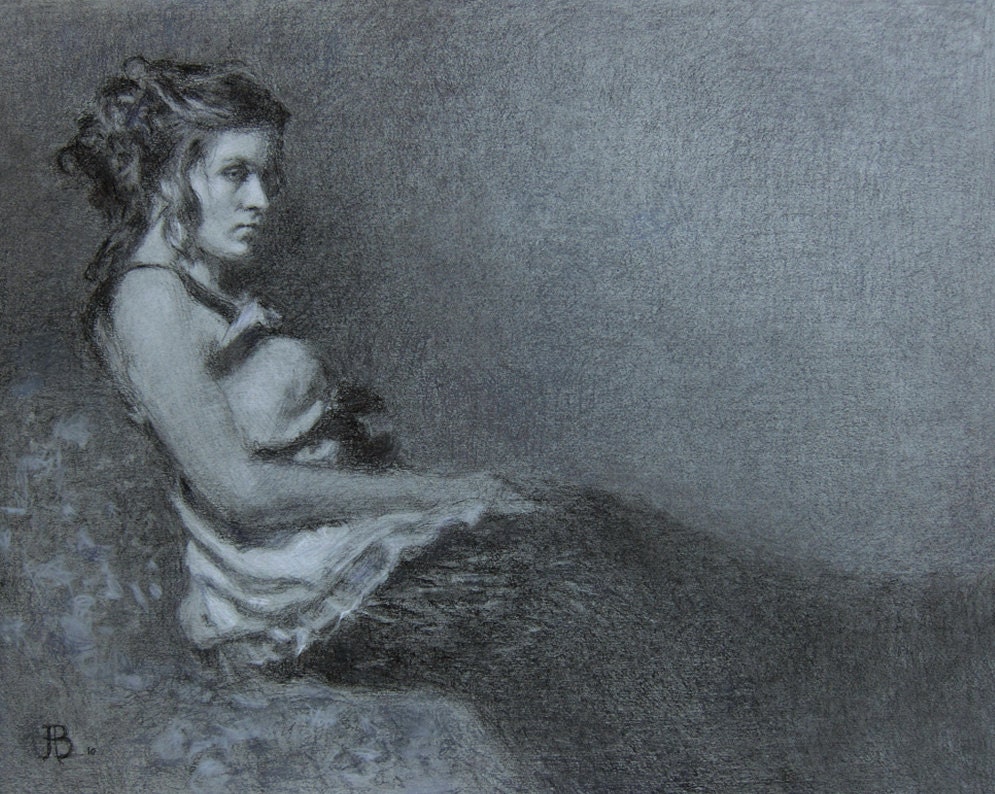 Ephemera - Pastel Drawing - Fine Art Print - 8" x 10" -