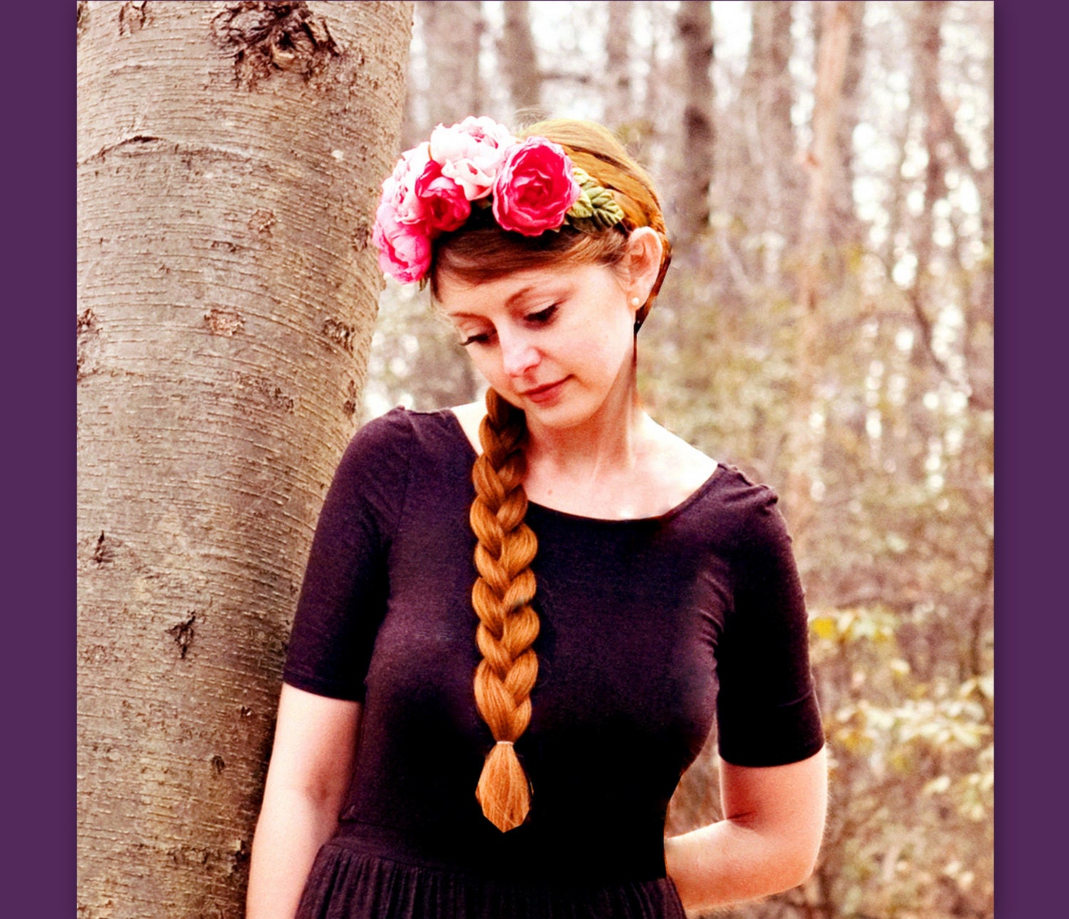 Long Braid Hair extension hair accessory hairpiece costume Wig 3 Strand Custom color ponytail fake hair