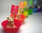 Little Cupcake Mouse Ornament Sculpture Mother's Day various colours
